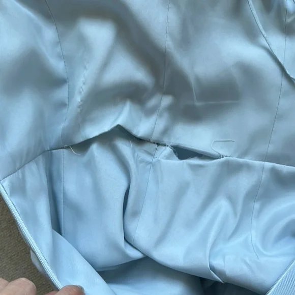 Amsale Sonia Bridesmaid Dress - Ice - Picture 6 of 7